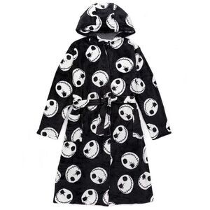Nightmare Before Christmas Womens/Ladies Bathrobe / Black/White